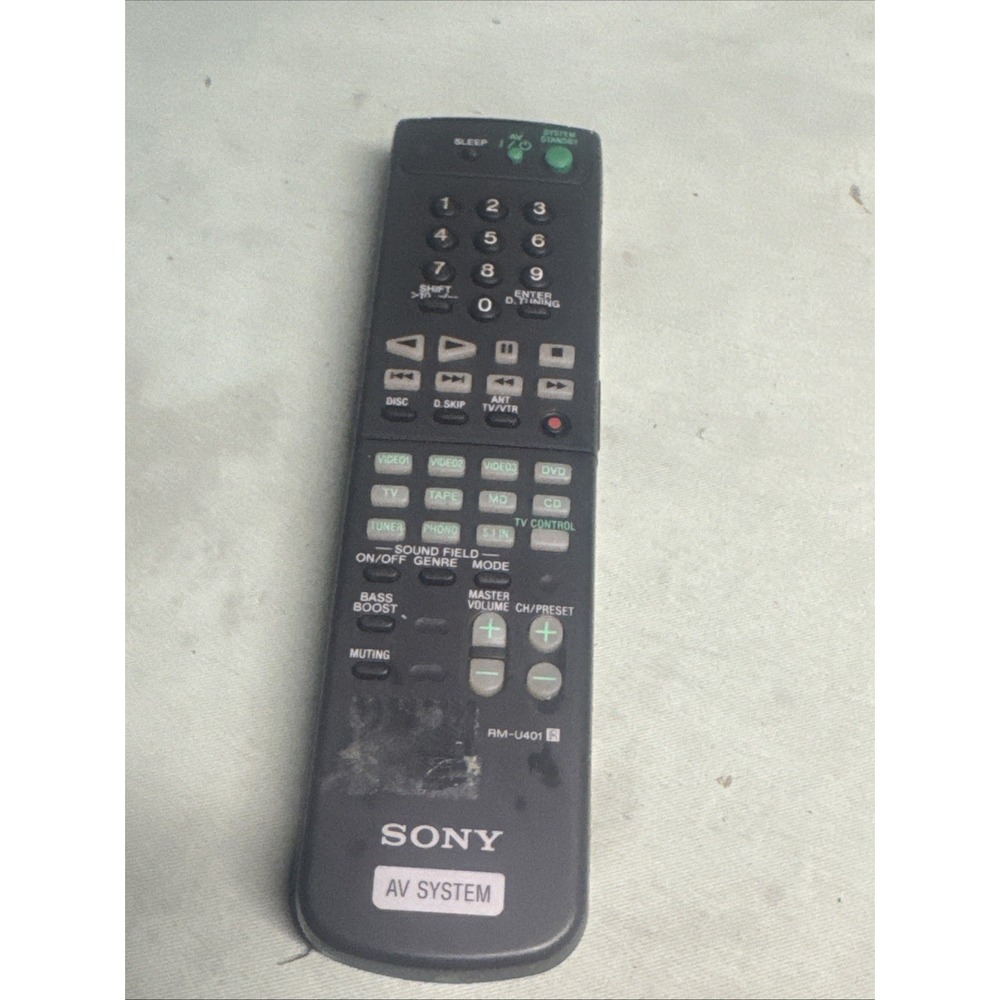 Genuine Sony RM-U401 AV Audio‎ Video System Remote Control